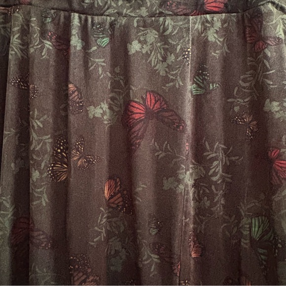 Thorn & Fable Butterfly Velvet Mermaid Skirt (M) – Green Floral Whimsigoth Goth - Picture 3 of 7